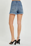 High Rise Side Slit Shorts