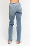 Full Size High Waist Distressed Dad Jean Plus Size