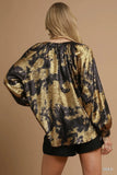 Glamorous Balloon Sleeve Metallic Blouse
