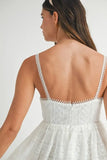 Eyelet Lace Babydoll Mini Cami Dress