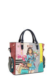 Eco-Leather Handbag with Side Pockets