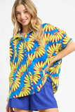 Printed Button-Up Relaxed Shirt