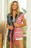 American Flag Fringe Edged Sweater Vest