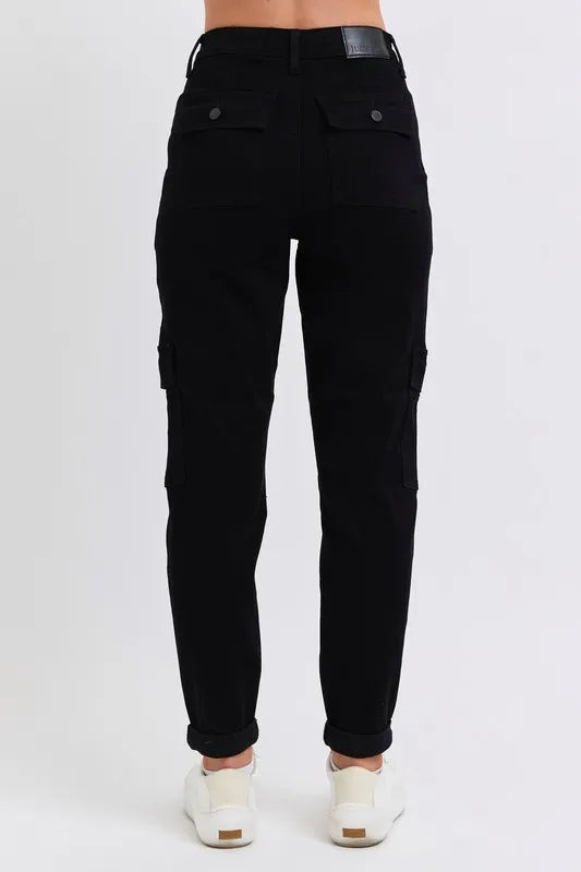 Full Size High Waist Cargo Cuffed Jogger Plus Size