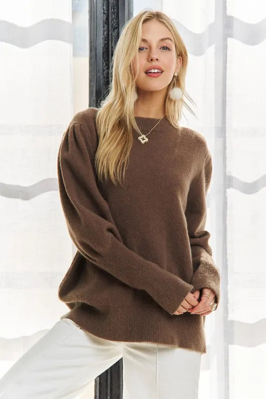 Puff Shoulder Sweater