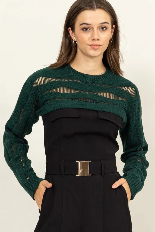 Open Knit Shrug Sweater