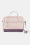 Waterproof Canvas Removable Strap Handbag - Pink/Lavender