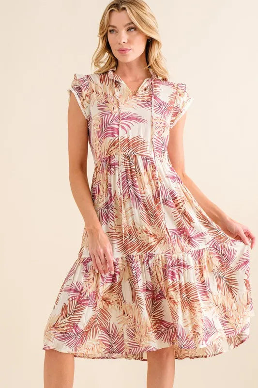 Boho Printed Tiered Dress