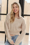 Cropped Hoodie Relaxed Sweater