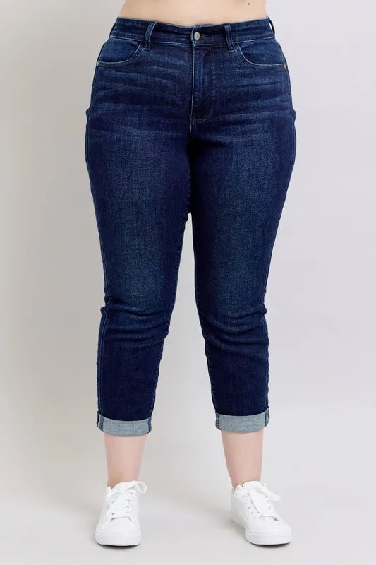 Full Size High Waist Boyfriend Jeans Plus Size