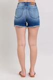 Full Size V-Front Denim Shorts with Shield Pockets Plus Size
