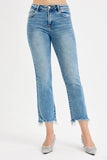 Full Size Retro Ankle-Length Stretch Denim Pants