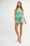 Gingham Tube Top and Shorts Set