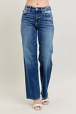 Full Size Retro High Waist Straight Leg Jeans