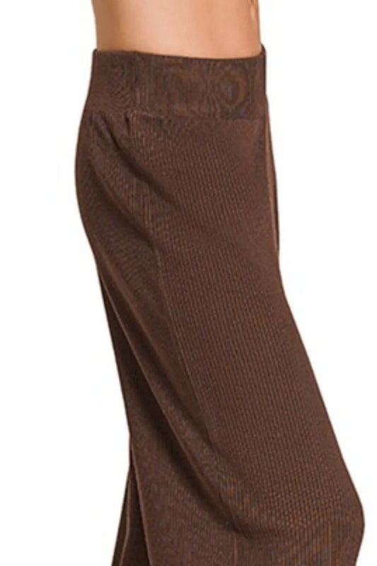 Viscose Ribbed Sweater Pants