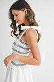 Smocked Bodice Bubble Midi Dress