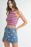 Space Dye Grecian Neck Knit Cami