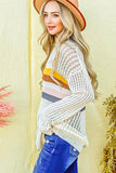 Color Stripe Summer Sweater Top