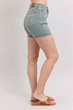 Full Size Hw Garment Dyed & Back Pkt Embroidery Shorts Plus Size