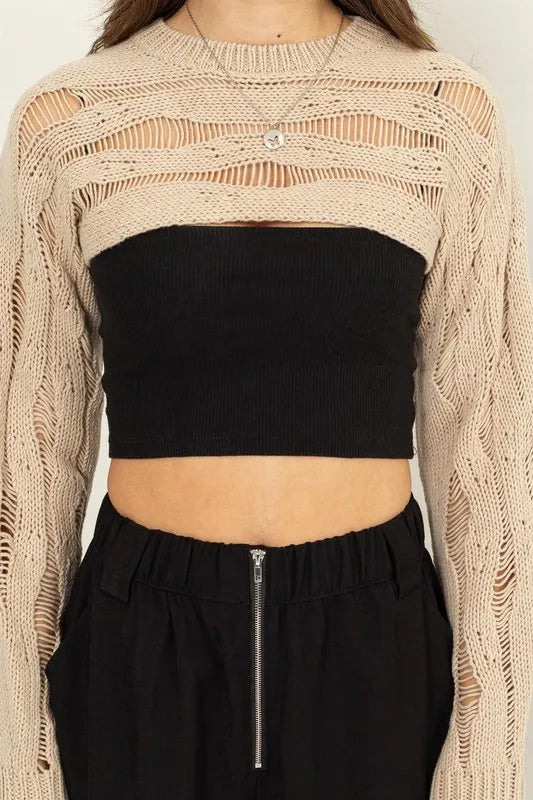 Open Knit Shrug Sweater