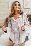 Casual Check Shirts With Hood